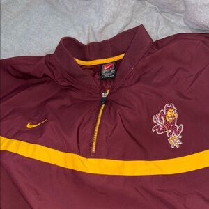 Nike ASU Sun Devils Brown and Yellow Pullover Windbreaker